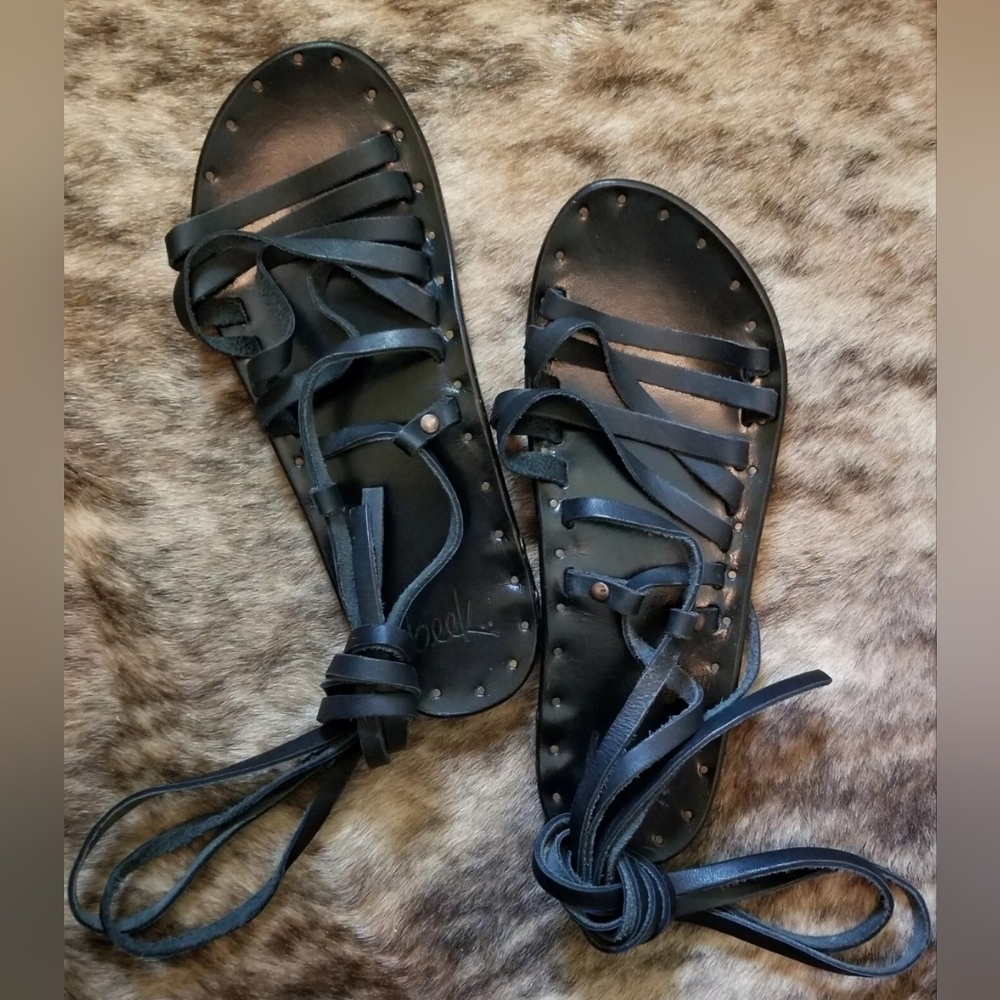 BEEK Leather Heron Sandals MSRP $280 SIZE 6 EUC